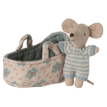 Load image into Gallery viewer, Maileg Baby Mouse in Carry Cot (Assorted) ** PRE-ORDER November **
