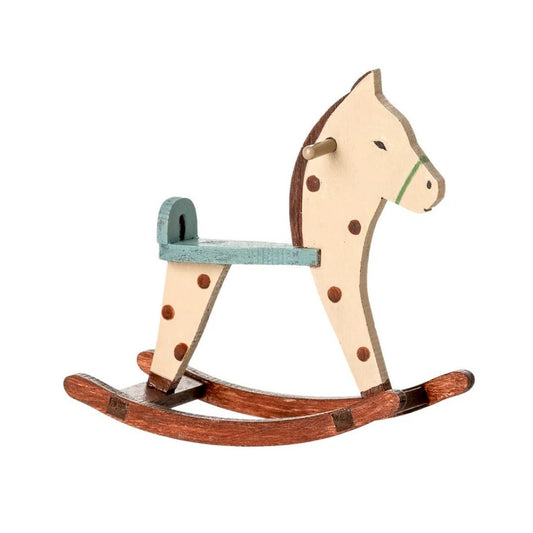 Maileg Rocking Horse Mouse Spotted