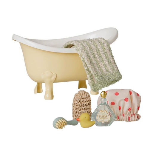 Maileg Bathtub Set Mouse Yellow ** PRE-ORDER October **