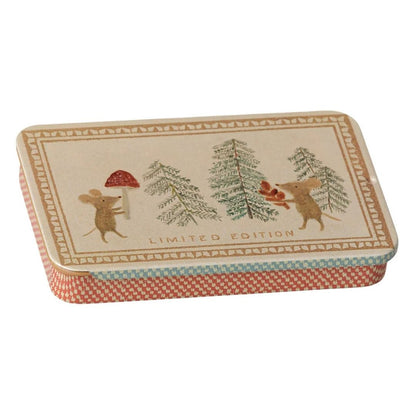 Maileg Metal Box Sliding Lid Christmas Mice ** PRE-ORDER November **