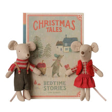 Load image into Gallery viewer, Maileg Christmas Twin Mice in Book Box ** PRE-ORDER September **
