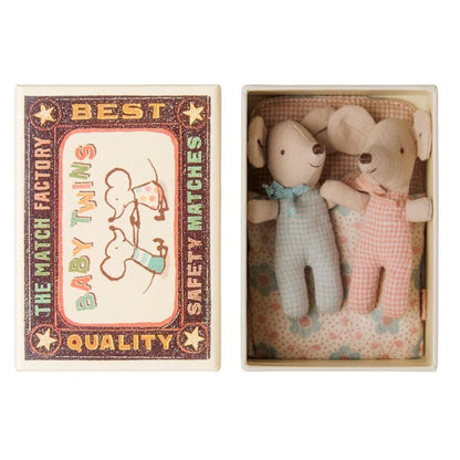 Maileg Twins Baby Mice in Matchbox Checker (2026)