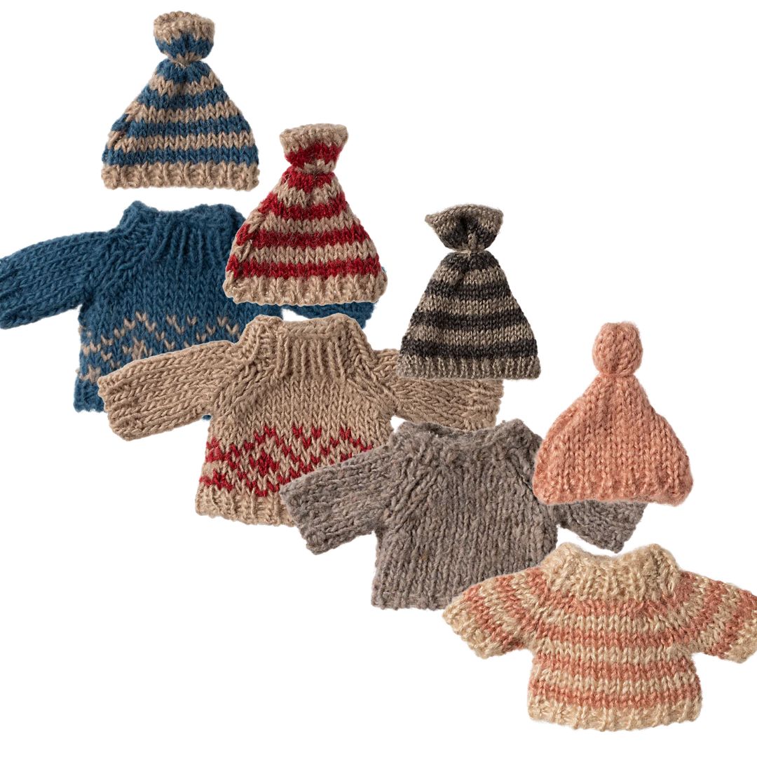 Maileg Knitted Sweater and Hat (Assorted)