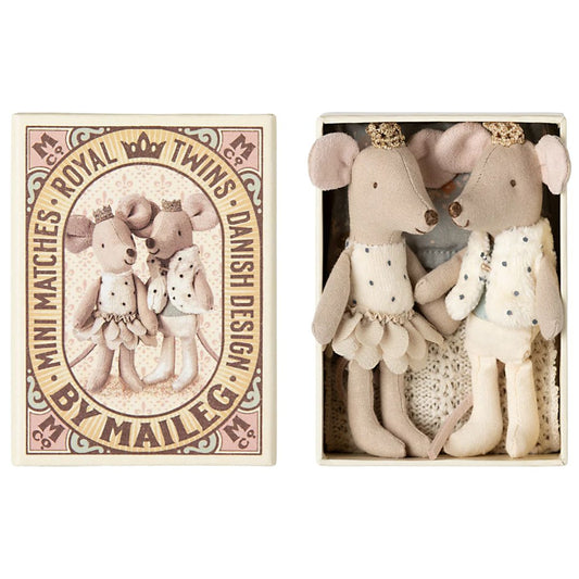 Maileg Royal Twin Mice in Matchbox 2025