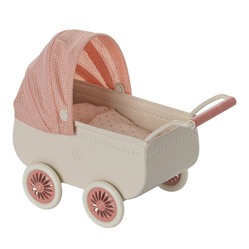 Maileg Pram Mouse Coral ** PRE-ORDER May **