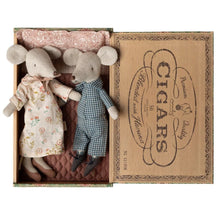 Load image into Gallery viewer, Maileg Grandma and Grandpa Mice in Cigarbox 2026 ** PRE-ORDER April **
