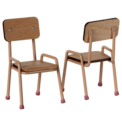 Maileg Table and Chair Set Mouse Dark Powder
