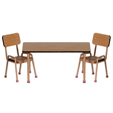 Load image into Gallery viewer, Maileg Table and Chair Set Mouse Dark Powder ** PRE-ORDER March **
