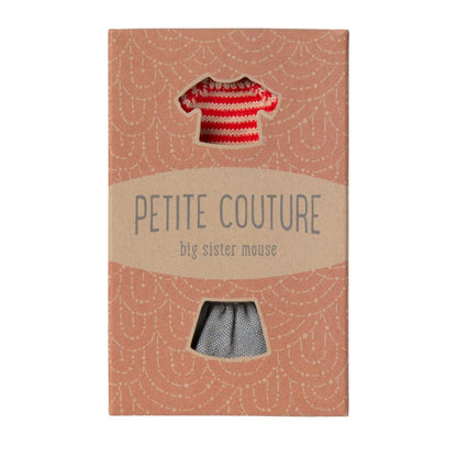 Maileg Knitted Sweater and Skirt Big Sister Mouse