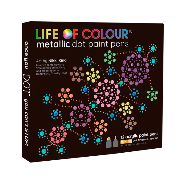 Life of Colour Metallic Dot Markers Acrylic Paint Pens