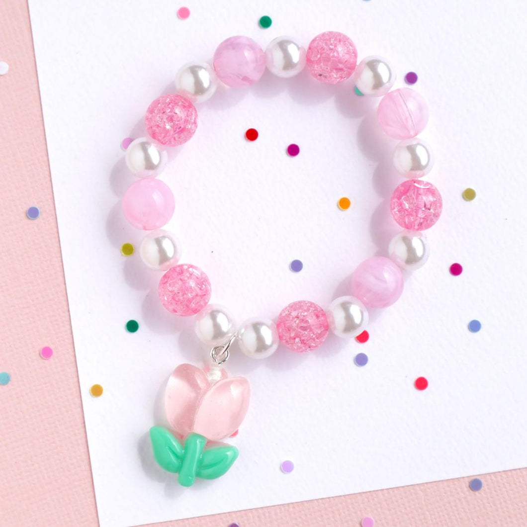 Mon Coco by Lauren Hinkley Pink Tulip Elastic Bracelet