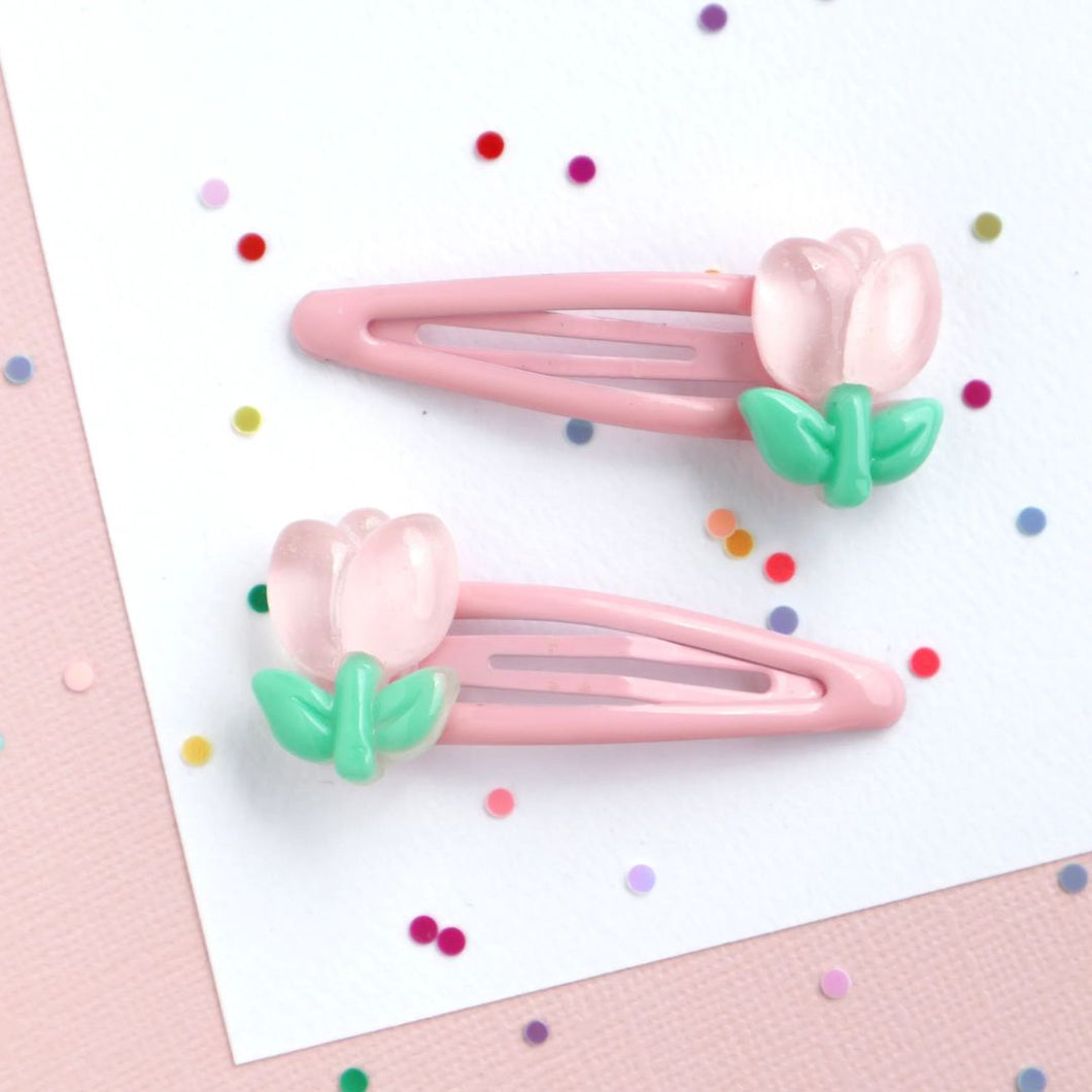 Mon Coco by Lauren Hinkley Pink Tulip Hair Clips