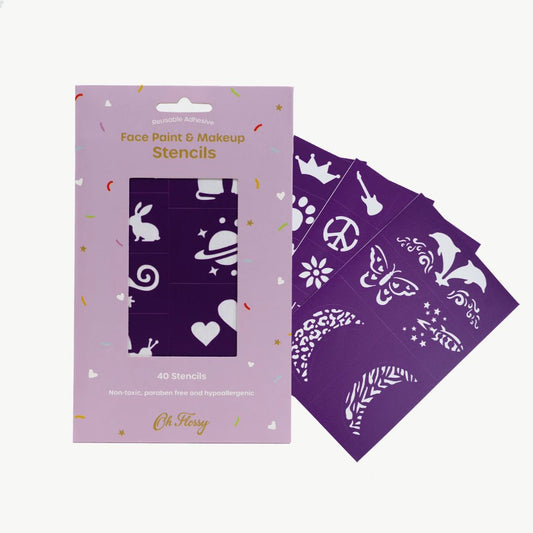 Oh Flossy Face Paint & Makeup Stencils - Purple