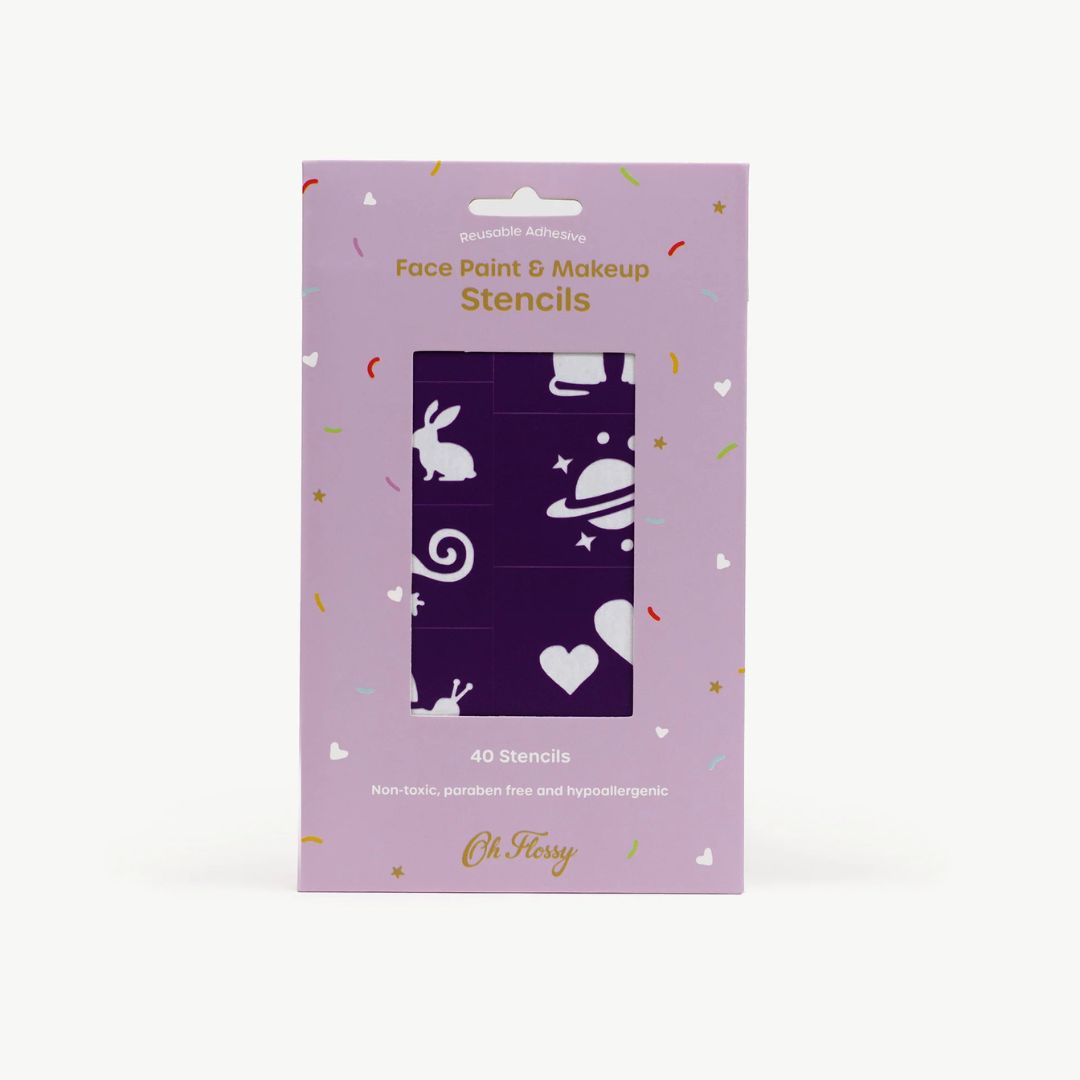 Oh Flossy Face Paint & Makeup Stencils - Purple