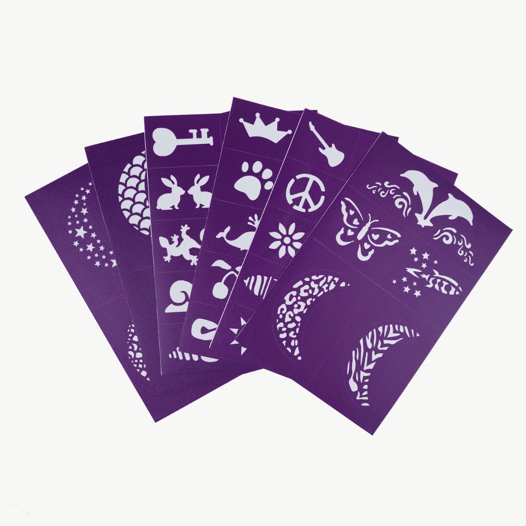 Oh Flossy Face Paint & Makeup Stencils - Purple