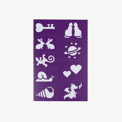 Oh Flossy Face Paint & Makeup Stencils - Purple