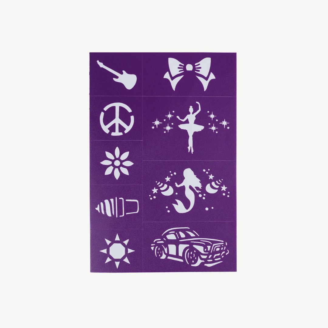 Oh Flossy Face Paint & Makeup Stencils - Purple