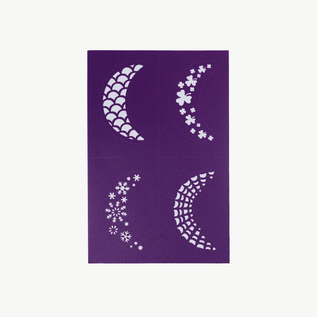 Oh Flossy Face Paint & Makeup Stencils - Purple