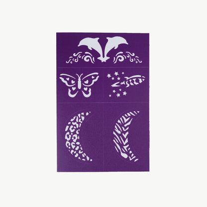 Oh Flossy Face Paint & Makeup Stencils - Purple