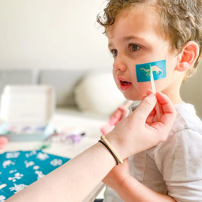 Oh Flossy Face Paint & Makeup Stencils - Teal