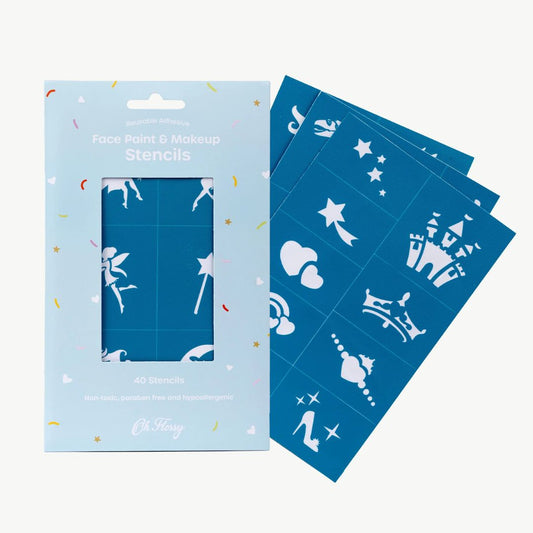 Oh Flossy Face Paint & Makeup Stencils - Teal