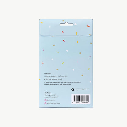 Oh Flossy Face Paint & Makeup Stencils - Teal