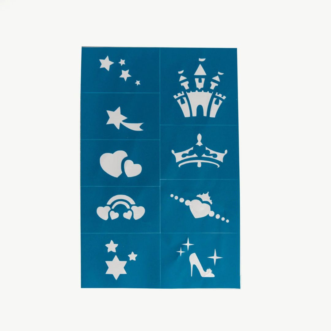 Oh Flossy Face Paint & Makeup Stencils - Teal