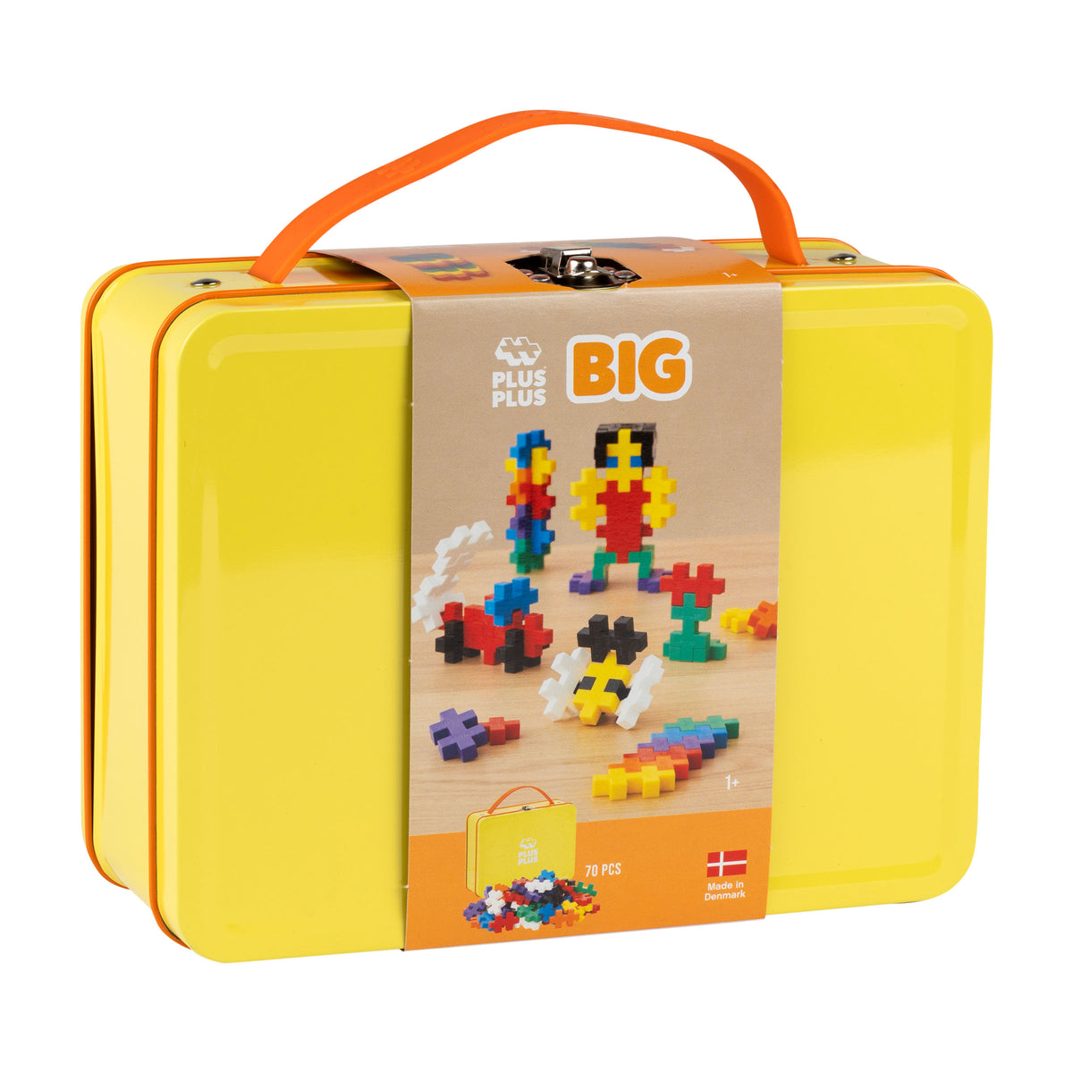 Plus-Plus BIG 70pcs Metal Suitcase Basic Colours
