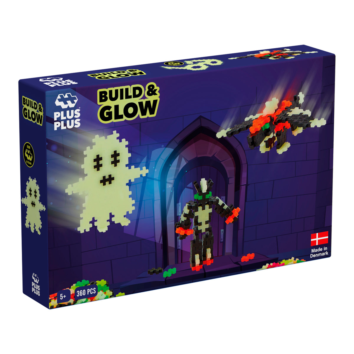 Plus-Plus 360pcs Build and Glow - Glow in the Dark