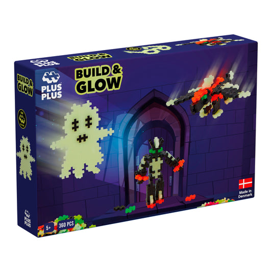 Plus-Plus 360pcs Build and Glow - Glow in the Dark