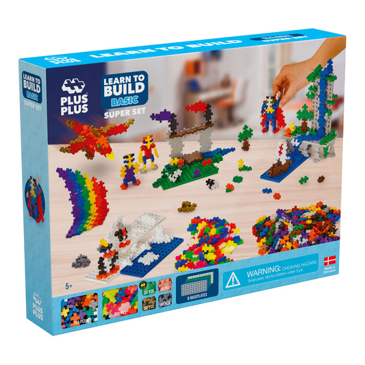 Plus-Plus 700pcs Basic Colours - Learn to Build Super Set