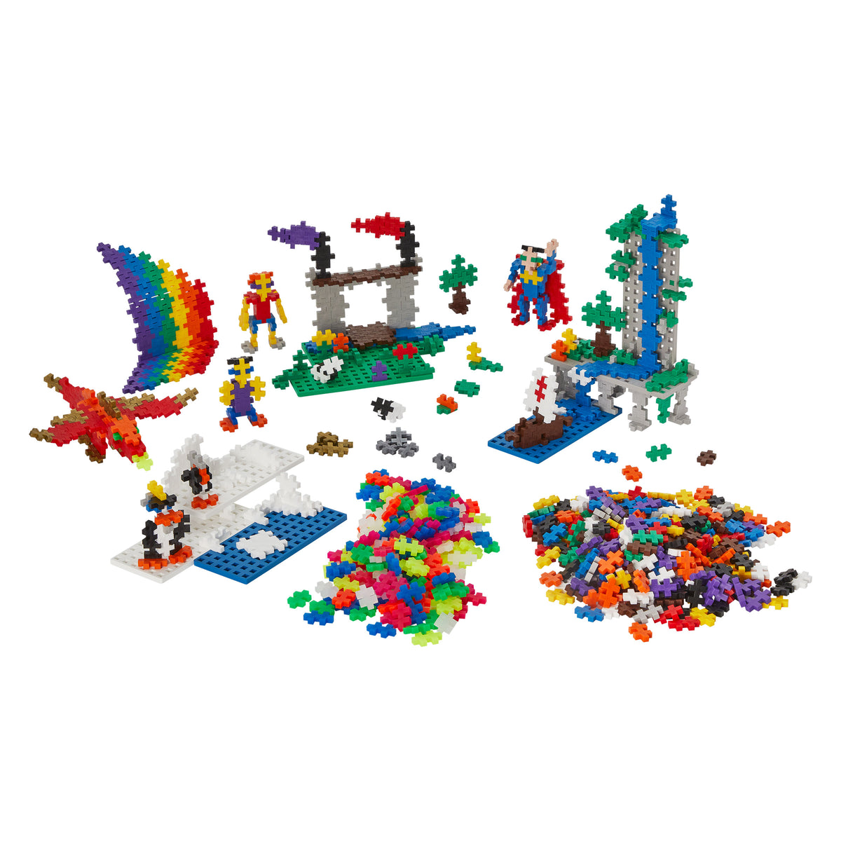 Plus-Plus 700pcs Basic Colours - Learn to Build Super Set