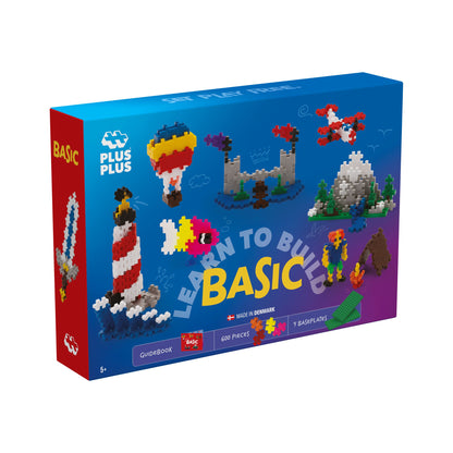 Plus-Plus 600pcs Basic Colours - Learn to Build