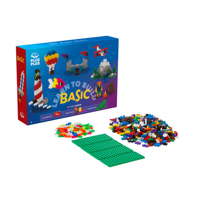 Plus-Plus 600pcs Basic Colours - Learn to Build