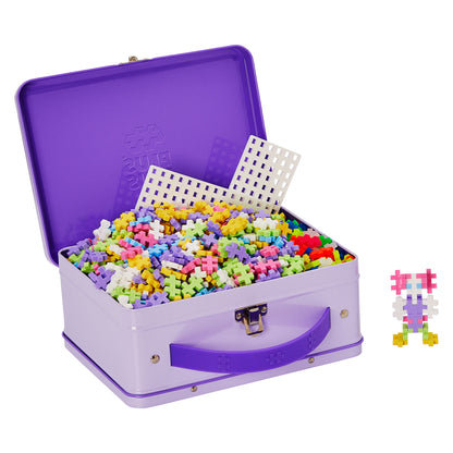 Plus-Plus 600pcs Metal Suitcase Pastel & Neon Mix