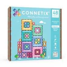Load image into Gallery viewer, Connetix magnetic tiles packaging with colorful tiles on a blue background
