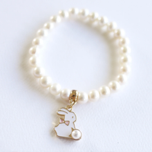 Load image into Gallery viewer, Lauren Hinkley Pearl With Bunny Bracelet
