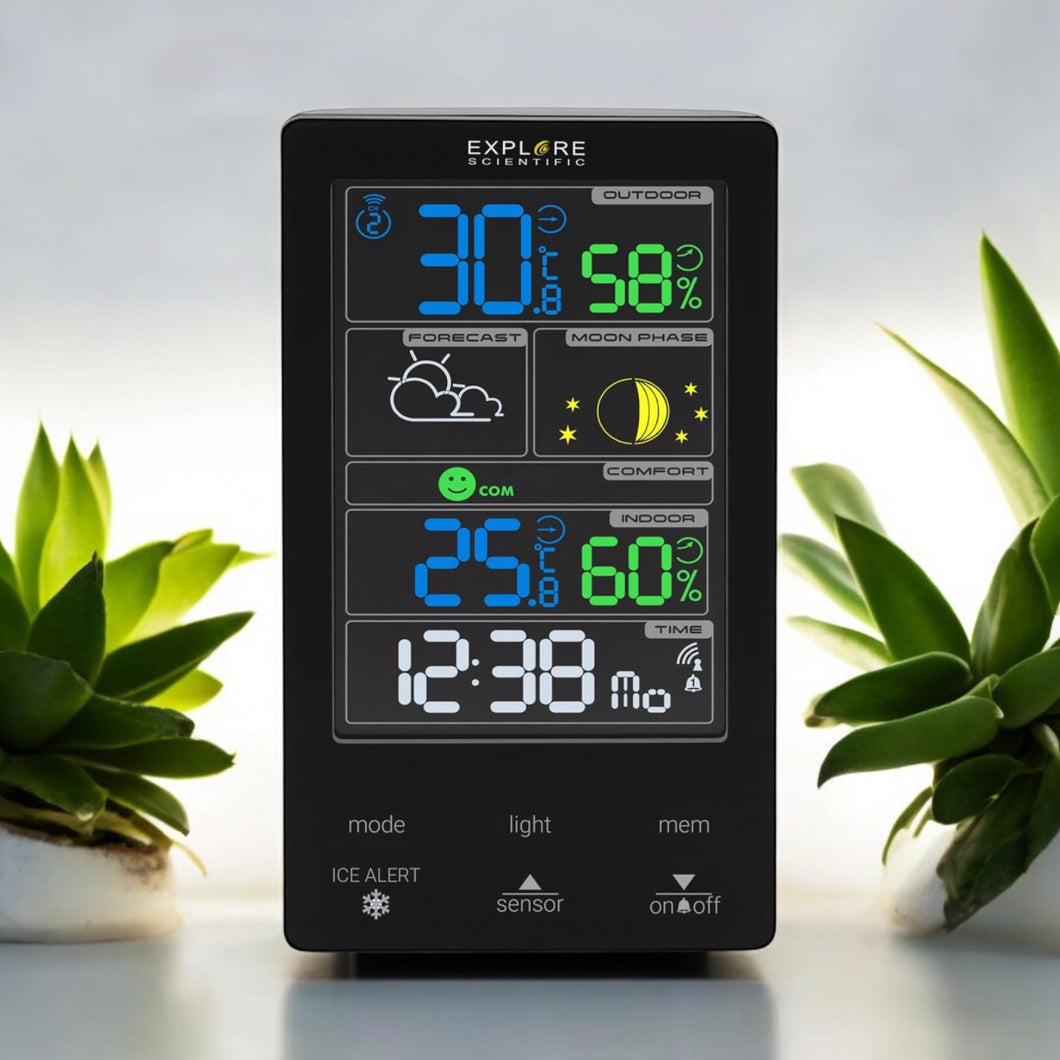 Explore Scientific Vertical Touch-key Colour Weather Station