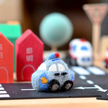 Load image into Gallery viewer, Tara Treasures Felt Police Vehicle Toy
