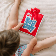 Load image into Gallery viewer, Curious Columbus Fabric Activity Book: My Big Day (Red)
