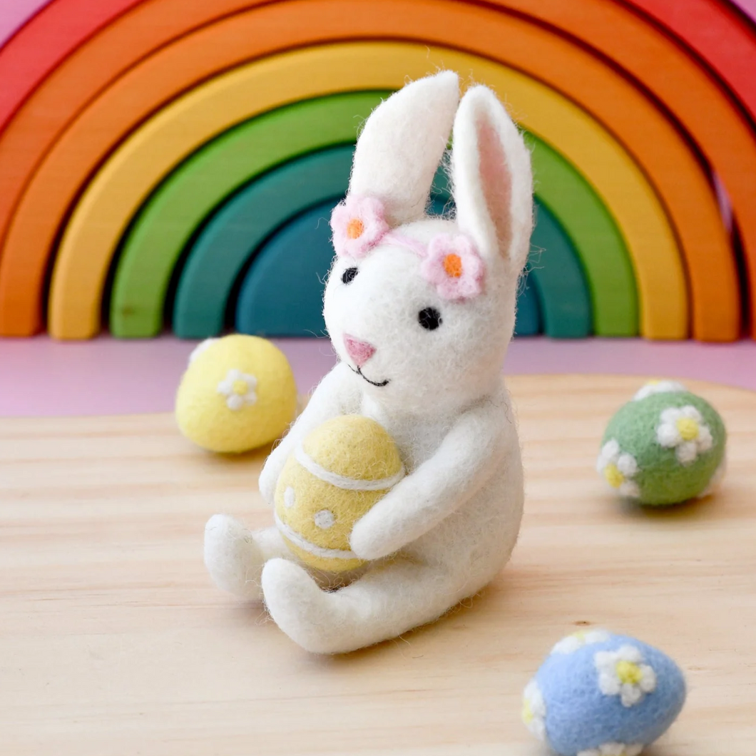 Tara Treasures Felt Rabbit with Easter Egg