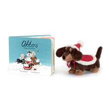 Load image into Gallery viewer, Jellycat Winter Warmer Otto Sausage Dog &amp; Book Bundle
