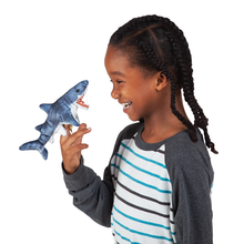 Load image into Gallery viewer, Folkmanis Mini Shark Finger Puppet
