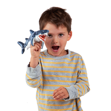 Load image into Gallery viewer, Folkmanis Mini Shark Finger Puppet
