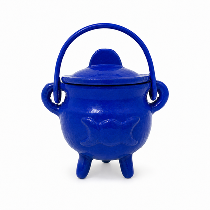 Triple Moon Cast Iron Coloured Cauldron (Assorted) - Small