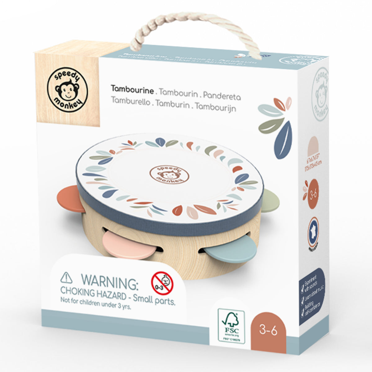 Speedy Monkey Tambourine  ** FINAL SALE **