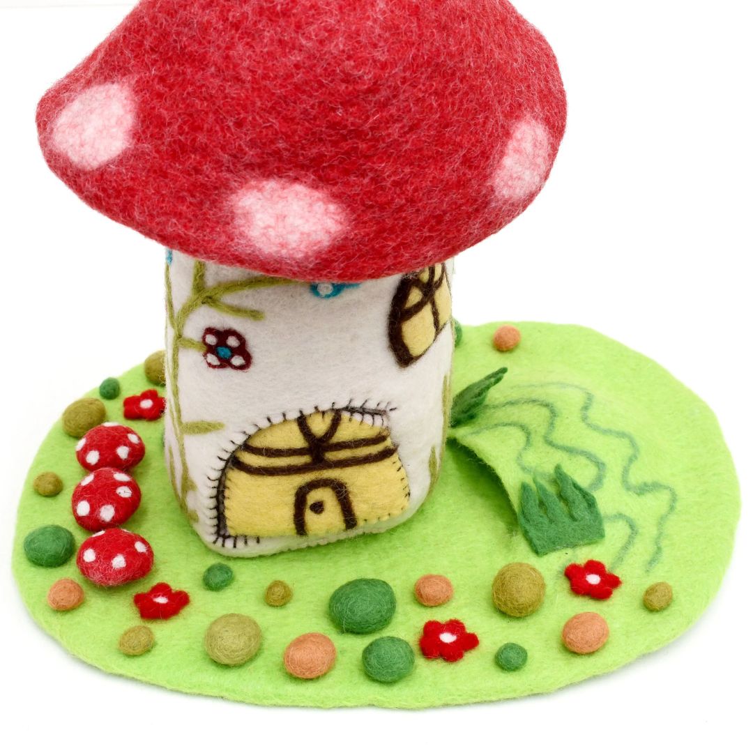 Tara Treasures Fairy Toadstool Garden Play Mat Playscape