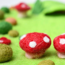 Load image into Gallery viewer, Tara Treasures Fairy Toadstool Garden Play Mat Playscape
