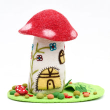 Load image into Gallery viewer, Tara Treasures Fairy Toadstool Garden Play Mat Playscape
