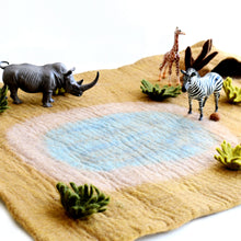 Load image into Gallery viewer, Tara Treasures Large Safari Play Mat Playscape
